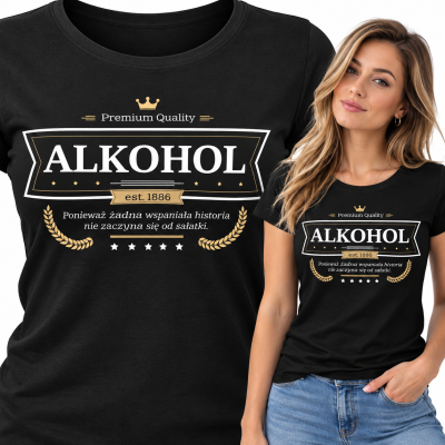 KOSZULKA ŚMIESZNA DAMSKA ALKOCHOL